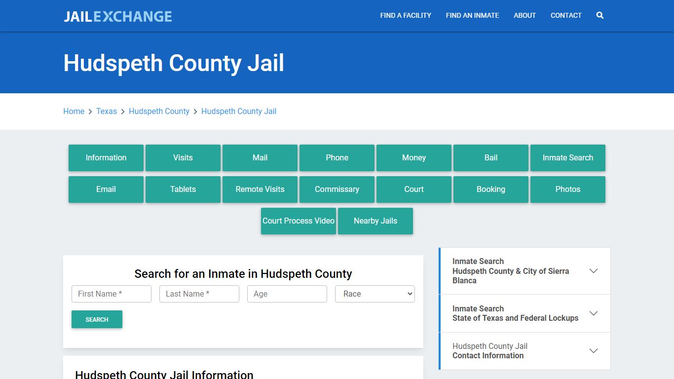 Hudspeth County Jail Roster Lookup, TX, Inmate Search